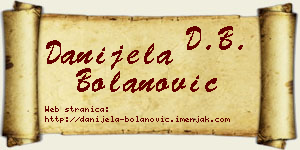 Danijela Bolanović vizit kartica